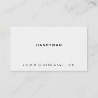 Handyman [Black Faux Letterpress Style] Business Card