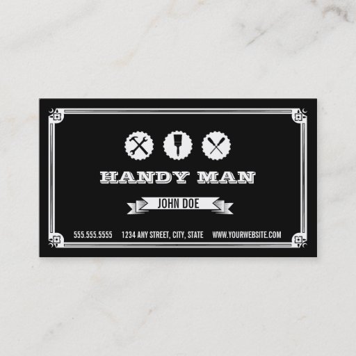 Customizable Handyman business card