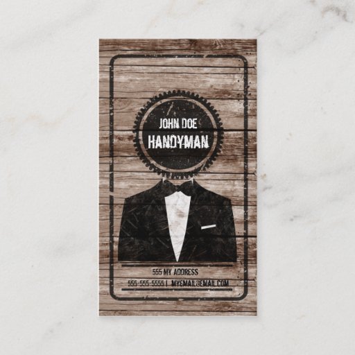 Customizable Handyman business card