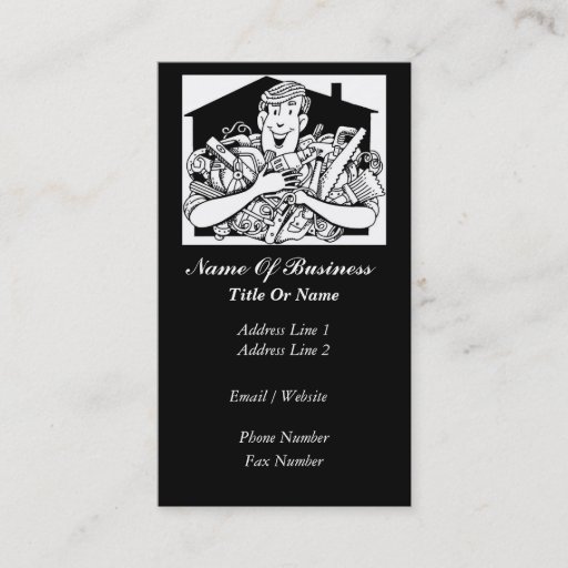 Customizable Handyman Business Card