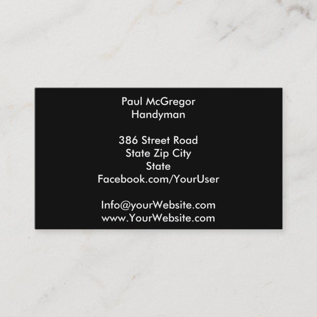 Handyman Business Card (Front)