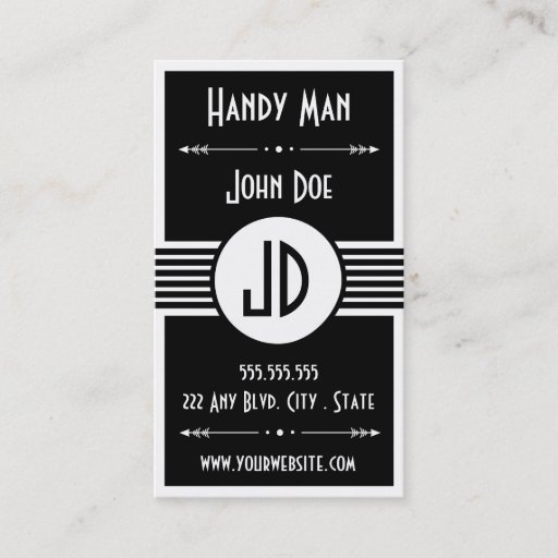 Customizable Handyman business card