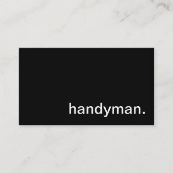 Handyman Business Card by HolidayZazzle at Zazzle