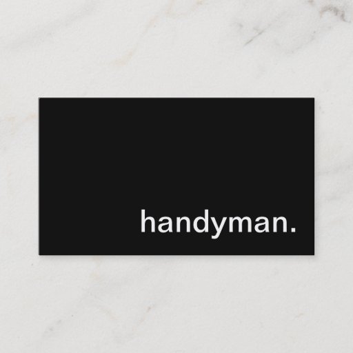 Customizable Handyman Business Card