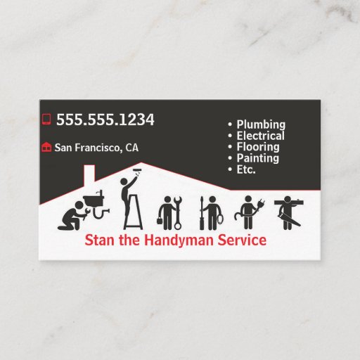 Customizable Handyman Business Card