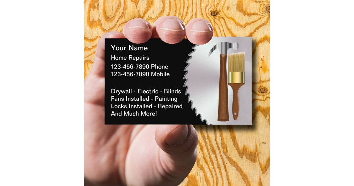 Modern Handyman Business Card Magnets