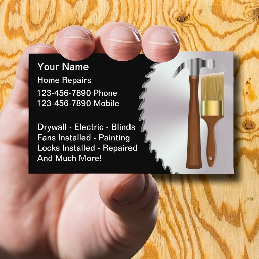 Customizable Handyman Business Card