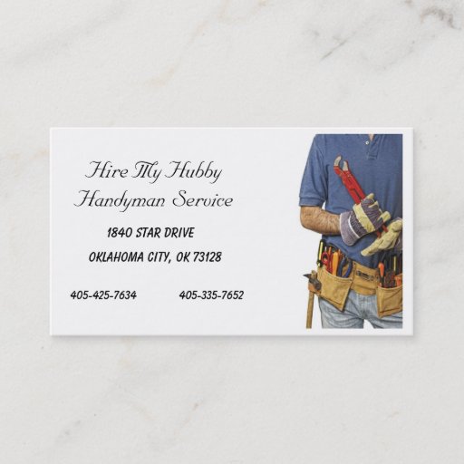Customizable Handyman Business Card