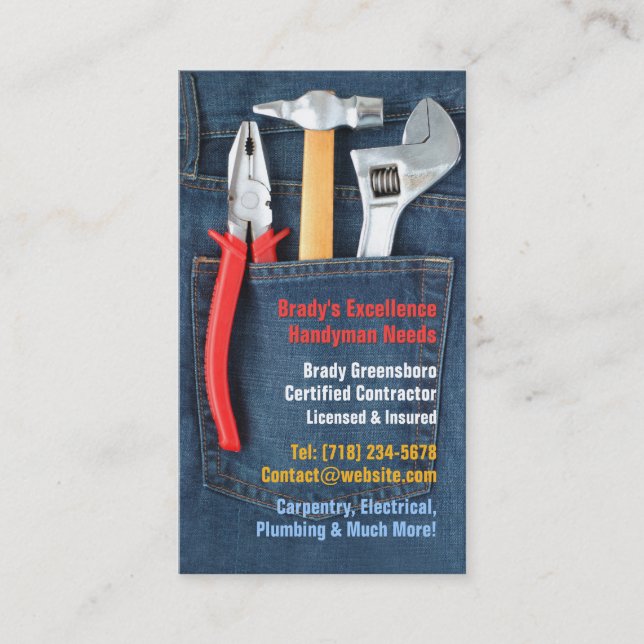 Handyman Business Card (Front)