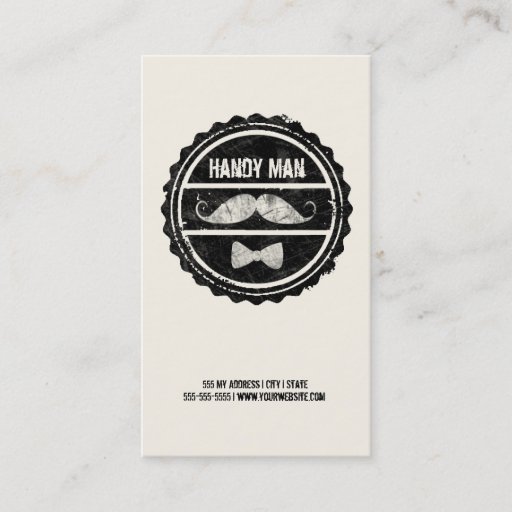 Customizable Handyman business card