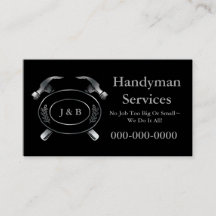 Handyman Business Card, Black