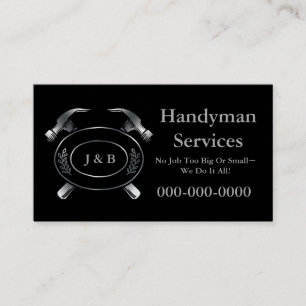 Handyman Business Card, Black Card
