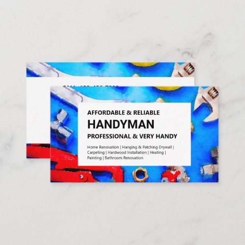 Handyman Business Card _ Plumbing Tools
