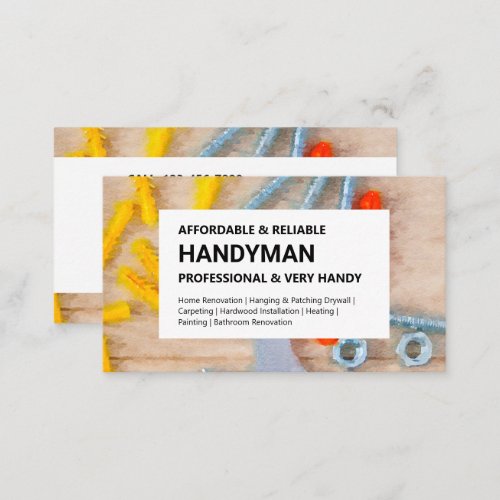 Handyman Business Card _ Working Tools