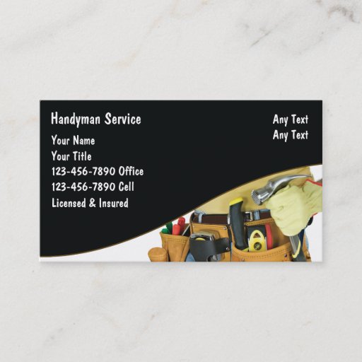 Customizable Handyman Business Cards