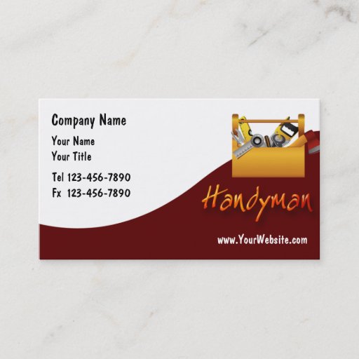 Customizable Handyman Business Cards