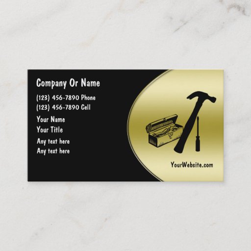 Customizable Handyman Business Cards
