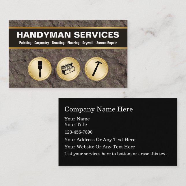 Handyman Business Cards (Front/Back)