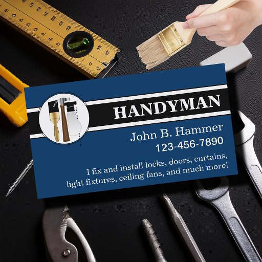 Customizable Handyman Business Cards