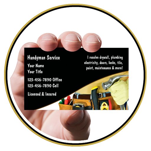 Customizable Handyman Business Cards
