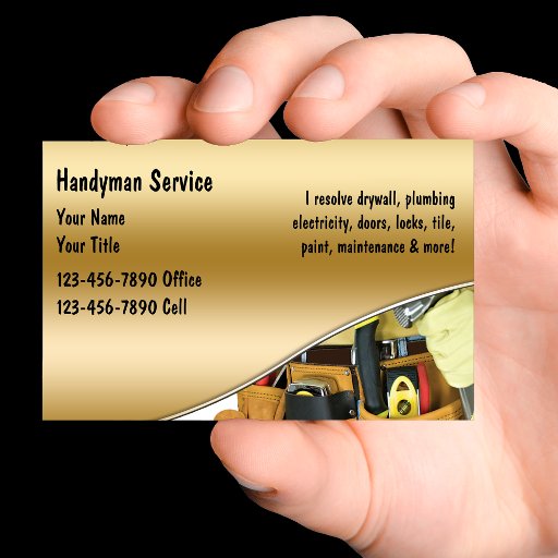 Customizable Handyman Business Cards