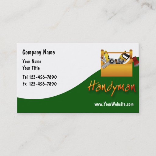 Customizable Handyman Business Cards