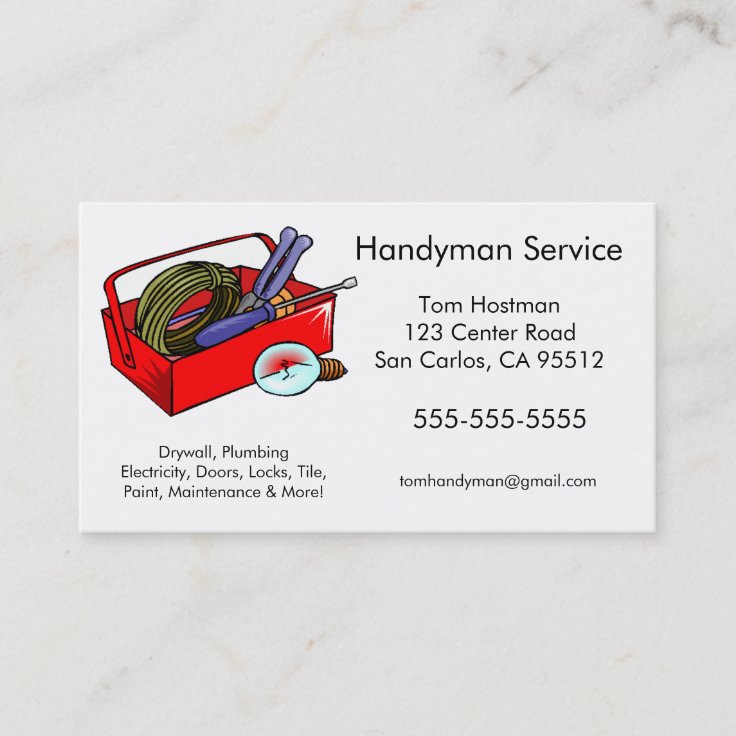 Handyman Business Cards Zazzle