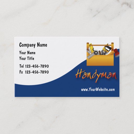 Customizable Handyman Business Cards