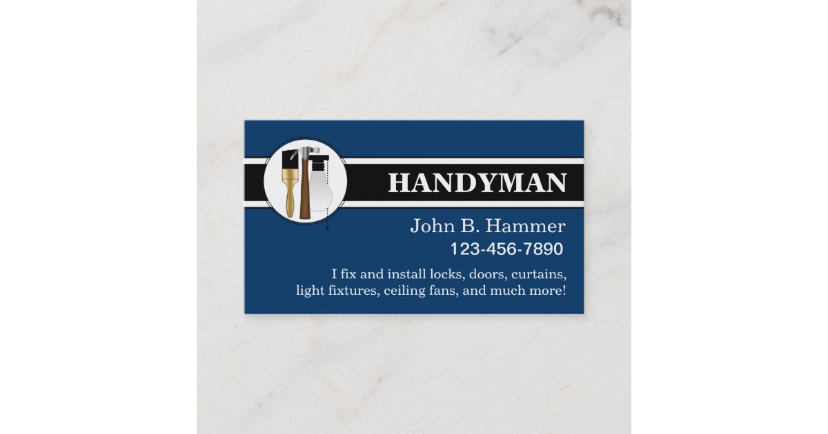 Handyman Business Cards Zazzle