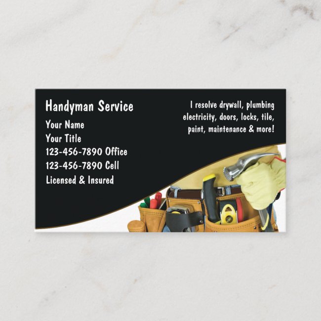 Handyman Business Cards