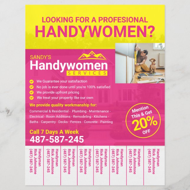 Handyman Business Flyer - Home Business (Front)