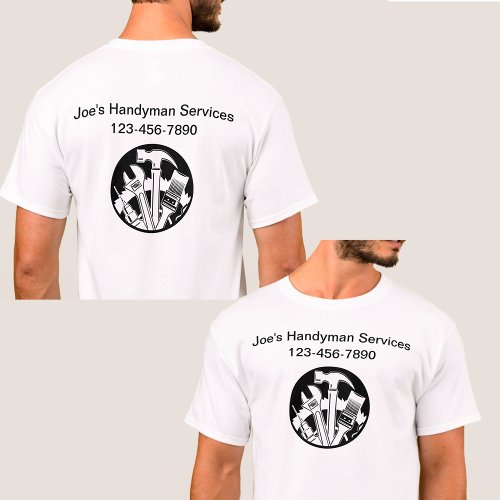 Handyman Business Work Shirts Double Side