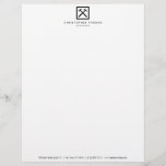 Handyman, Carpenter, Builder Logo Letterhead<br><div class="desc">A logo of intersecting hammers in framed box is combined with your name or business name for a professional aesthetic on this letterhead template designed for handyman,  carpenters,  construction companies,  etc. © 1201AM CREATIVE</div>