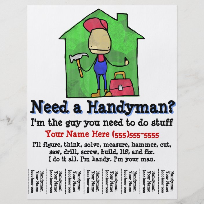 Handyman. Carpenter. Builder. Marketing flyer | Zazzle.com