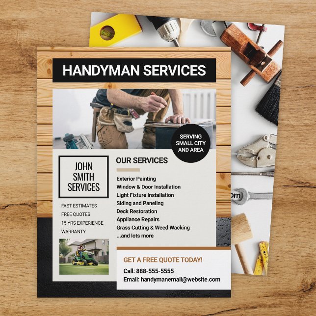 Handyman Carpenter Home Renovations Services Flyer (Creator Uploaded)