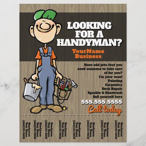 Handyman Carpenter Plumber Painter Earn Money Flyer