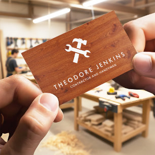 Handyman Carpenter Repair & Maintenance Service  Business Card