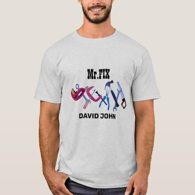 Handyman Carpenter Repairman Tools Construction T-Shirt (Front)
