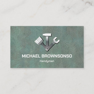 Handyman Carpenter Services Simple Vintage Business Card