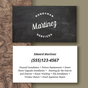 Handyman Carpentry Business Card