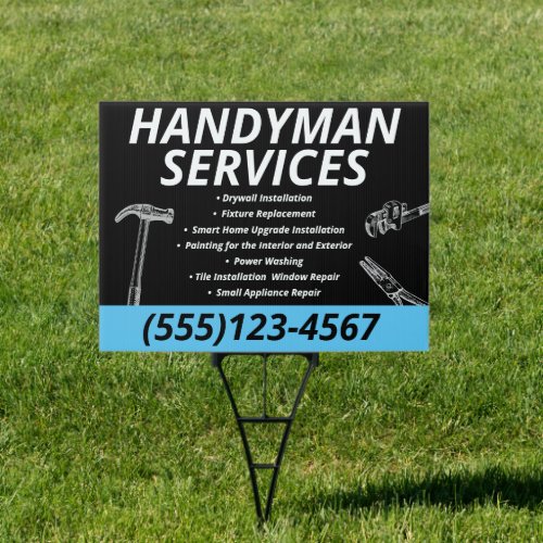 Handyman Carpentry Business Card Sign