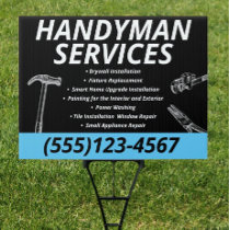 Handyman Carpentry Business Card Sign