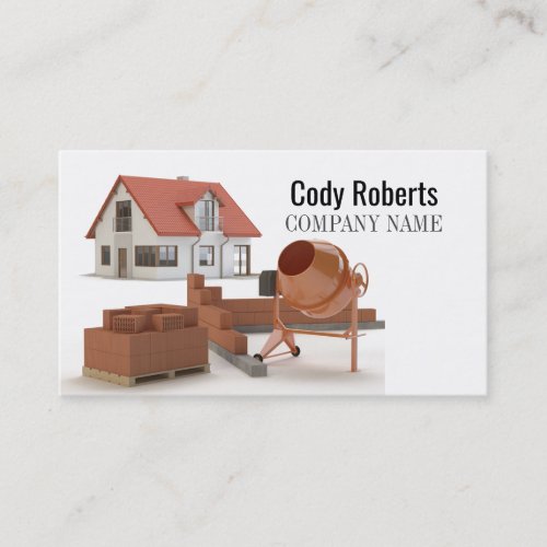 Handyman Construction Builder Bricklayer Masonry Business Card