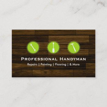 Handyman Construction Business Cards by rheasdesigns at Zazzle