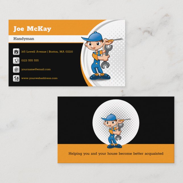 Handyman | Construction | Contractor Business Card (Front/Back)