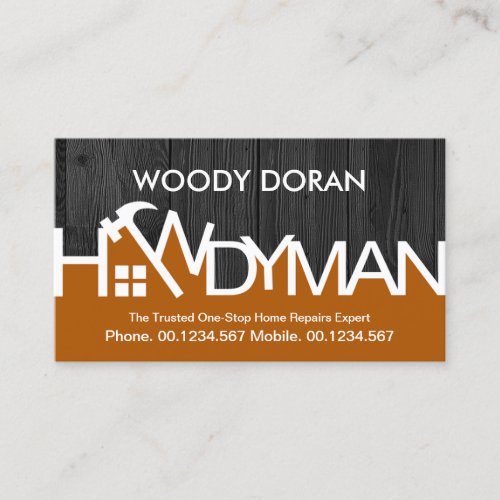 handyman construction contractor home construct business card