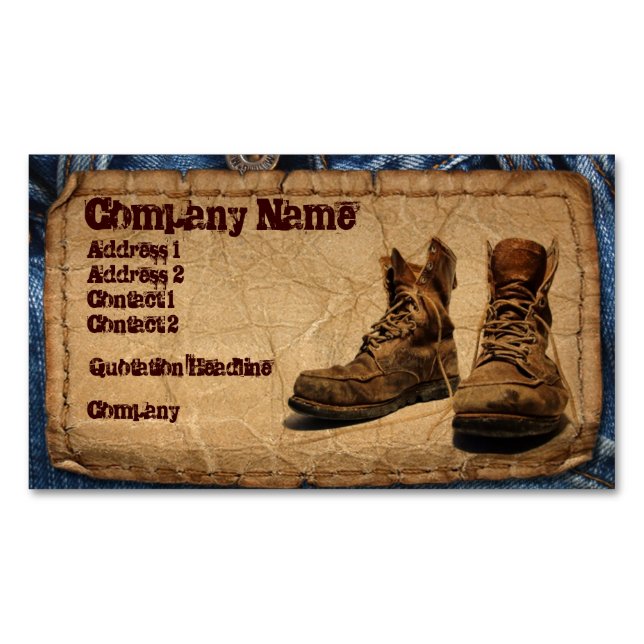 Handyman, Construction, Maintenace Worker Business Card Magnet (Front)
