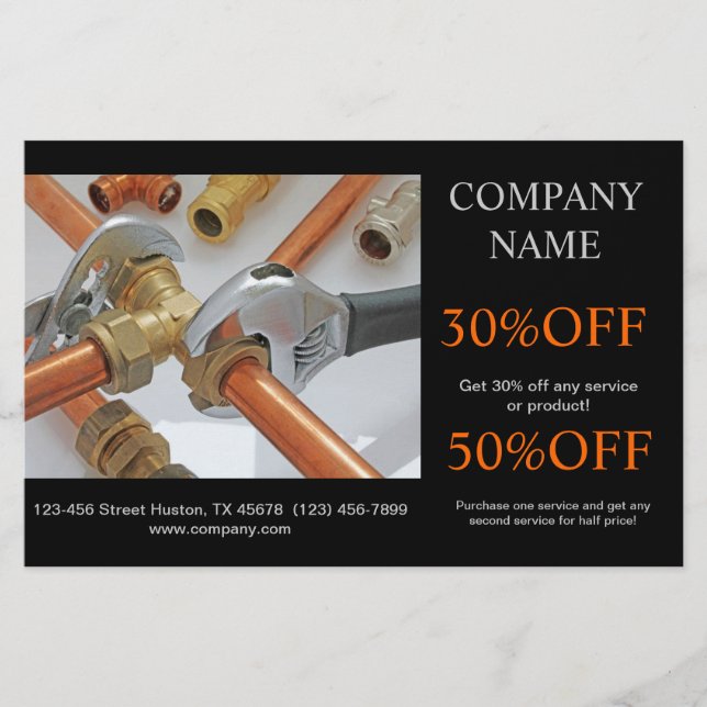 Handyman Construction plumbing tools plumber Flyer (Front)
