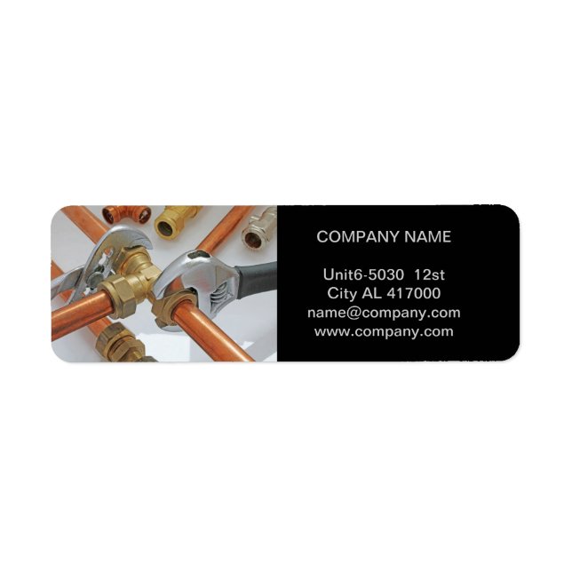 Handyman Construction plumbing tools plumber Label (Front)