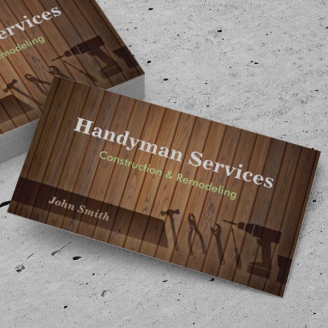 Handyman construction remodeling business cards (Creator Uploaded)